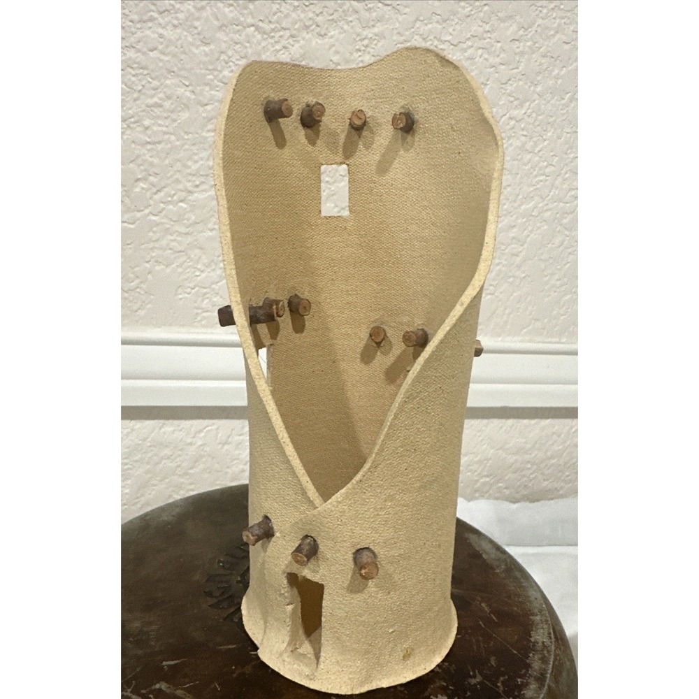 Handmade Pottery Decor Native Adobe Southwest Art Candle Holder Signed